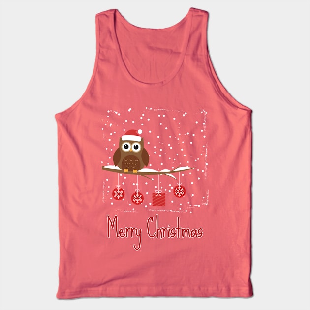 Owl Christmas #2 Tank Top by marcusmattingly